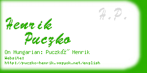 henrik puczko business card